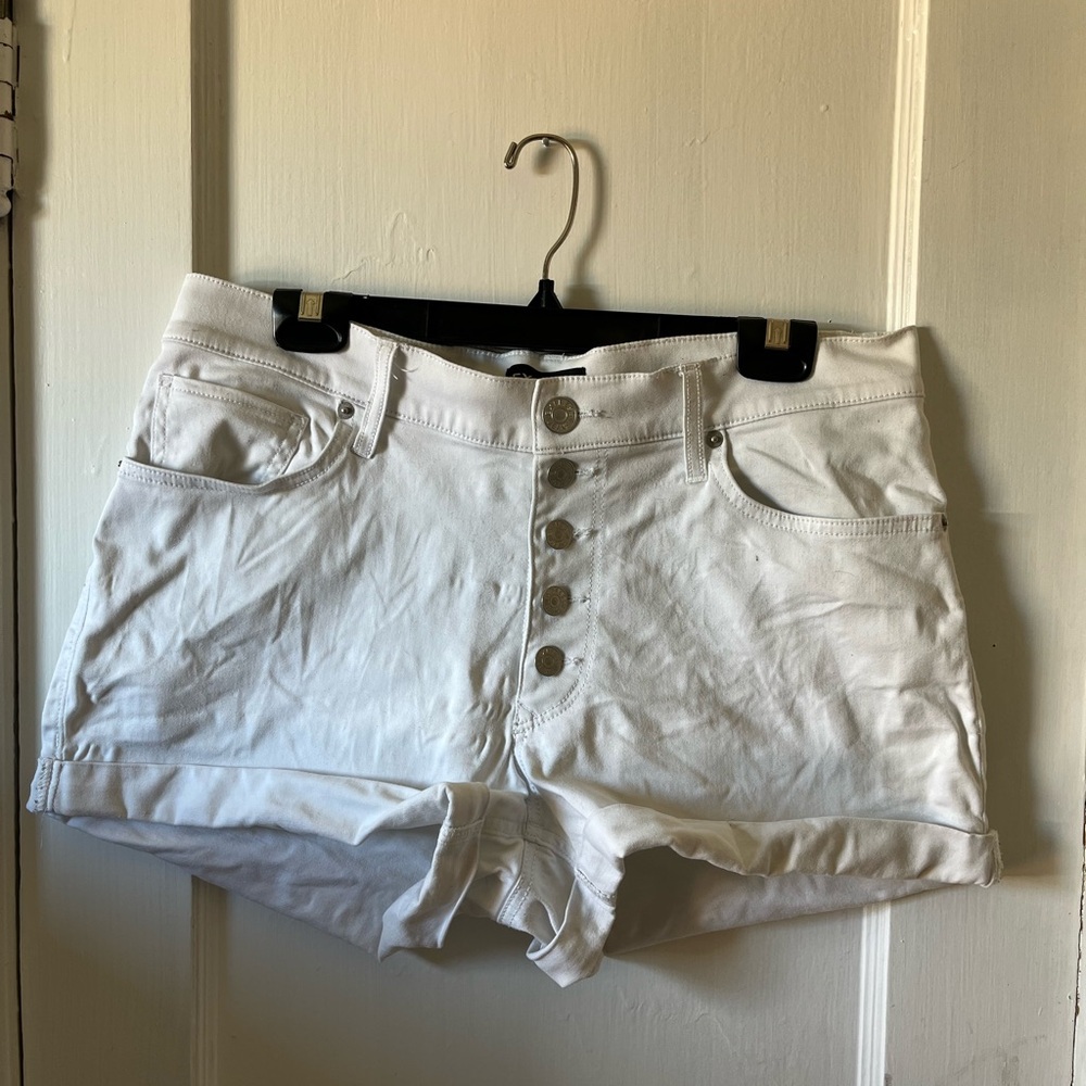 Express High Waist White Women Shorts